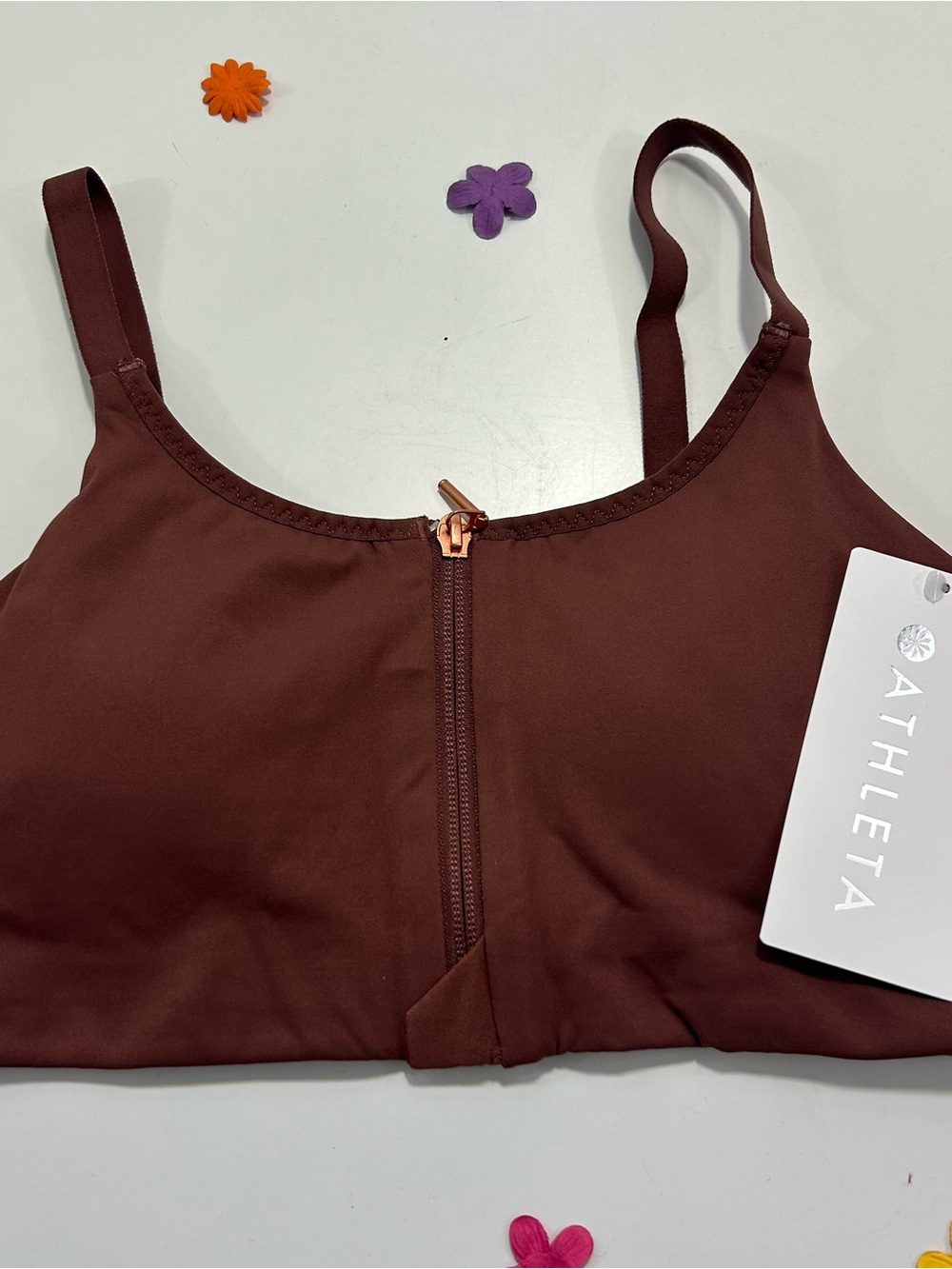 Athleta Brown Empower Daily Sports Bra Small NWT